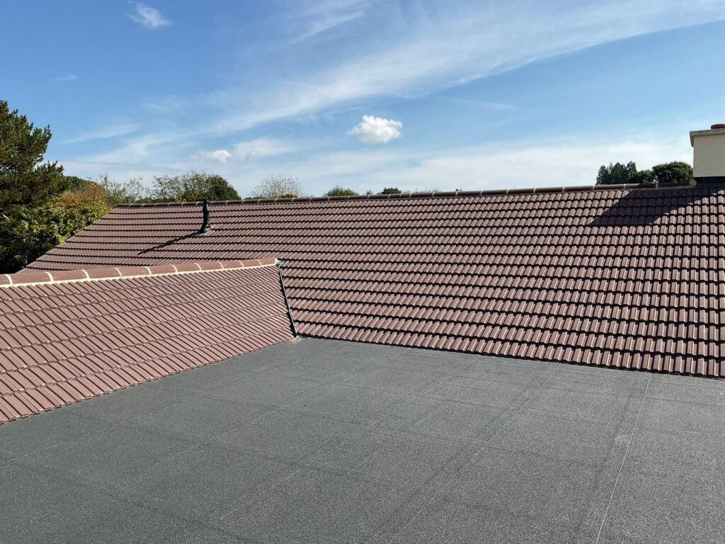 This is a photo of a roof which has just been repaired works carried out by TRP Roofing Brough